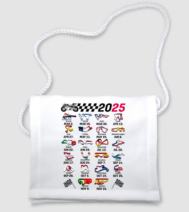 MOTOGP 25 CALENDAR alb model alb pe tricou