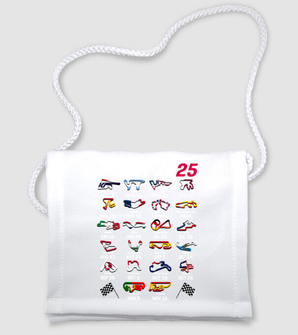 MOTOGP 25 CALENDAR Negru model alb pe tricou