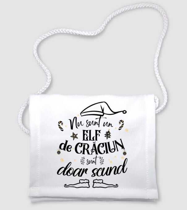 Nu sunt un elf de Crăciun, sunt doar scund ALB model alb pe tricou