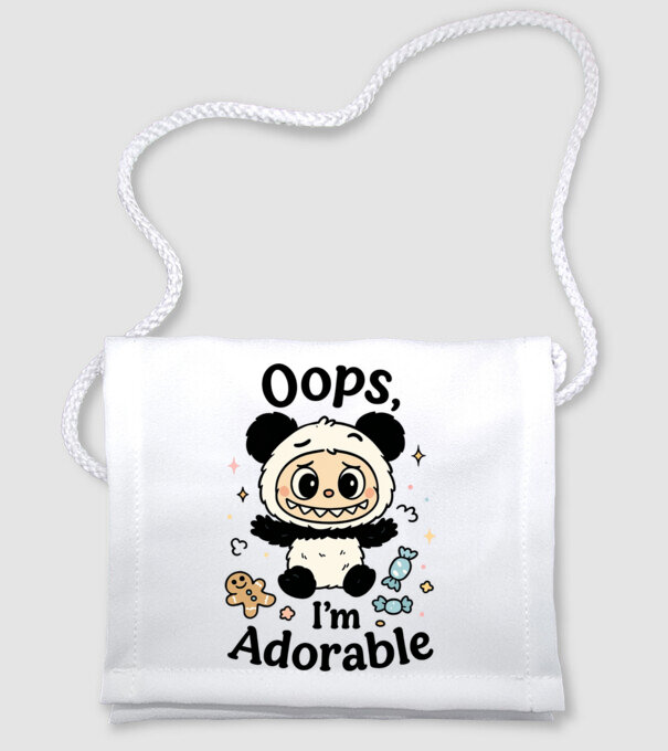 Oops, I'm adorable model alb pe tricou