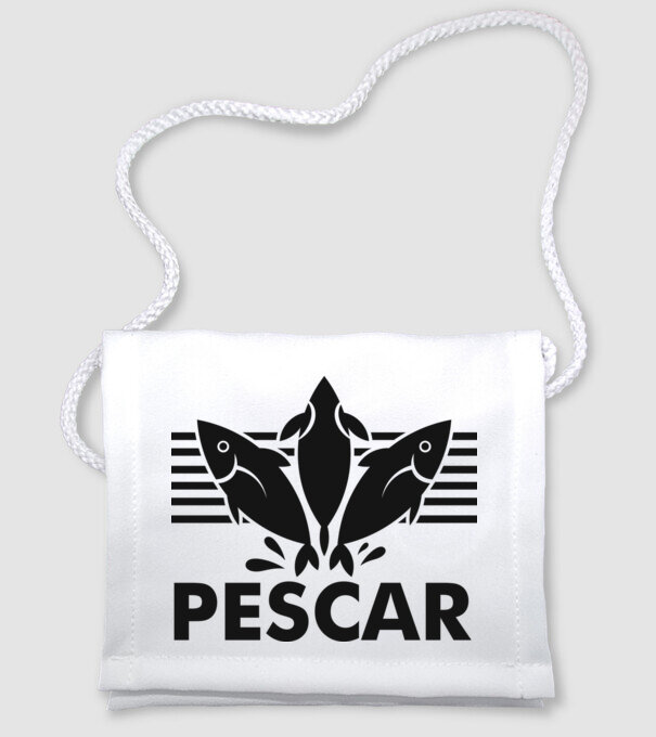 Pescar original model alb pe tricou