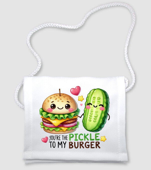 Pickle to my Burger model alb pe tricou