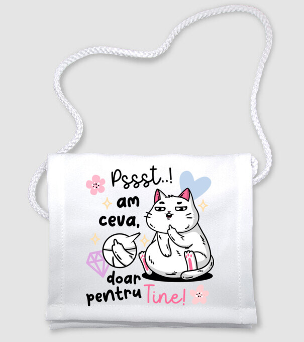 Pssst, am ceva doar pentru tine! model alb pe tricou