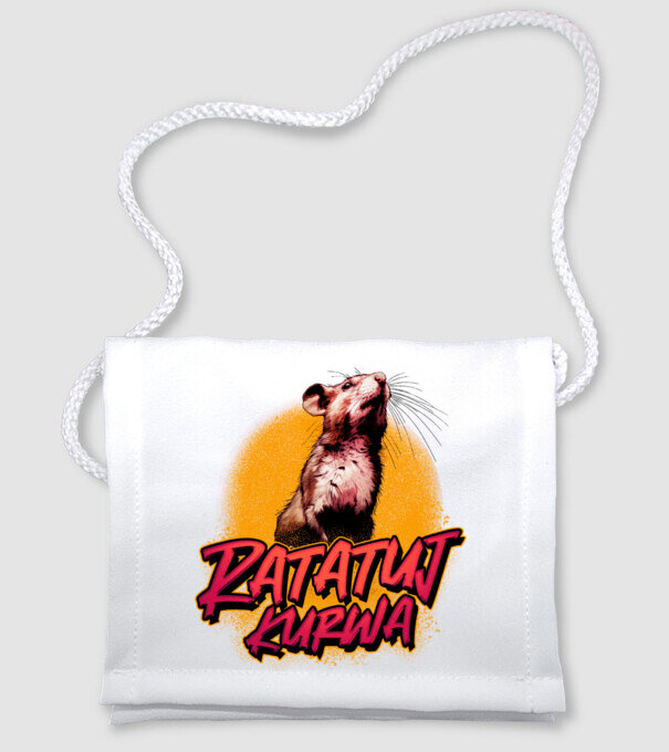 Ratatuj kurwa model alb pe tricou