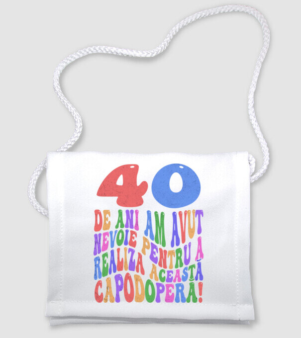 Realiza această capodoperă 40 model alb pe tricou