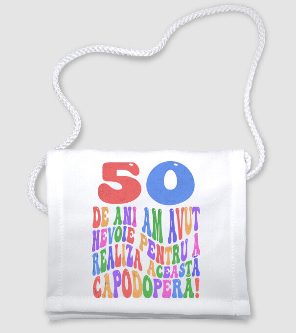 Realiza această capodoperă 50 model alb pe tricou