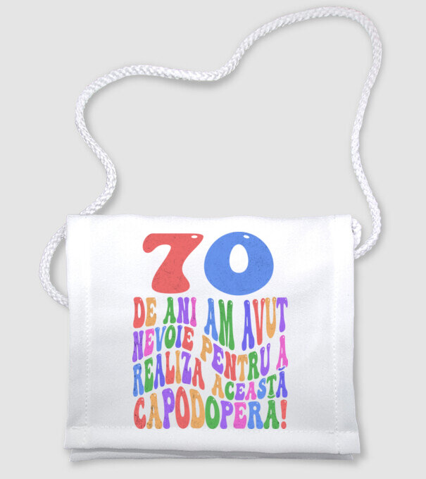 Realiza această capodoperă 70 model alb pe tricou