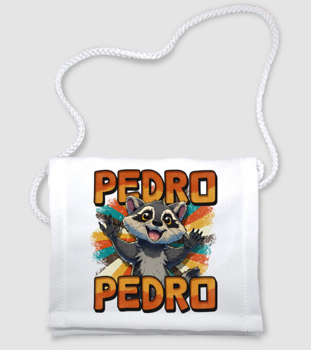 Retro Pedro model alb pe tricou