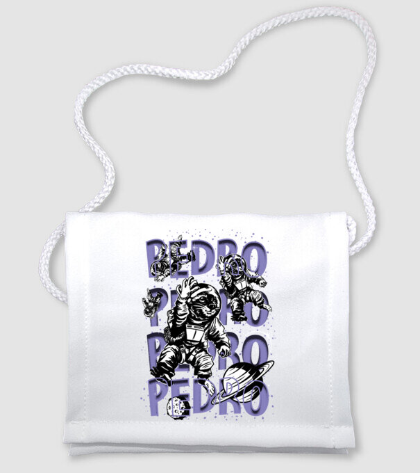 SPACE PEDRO model alb pe tricou