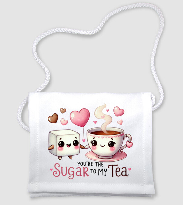 Sugar to my Tea model alb pe tricou