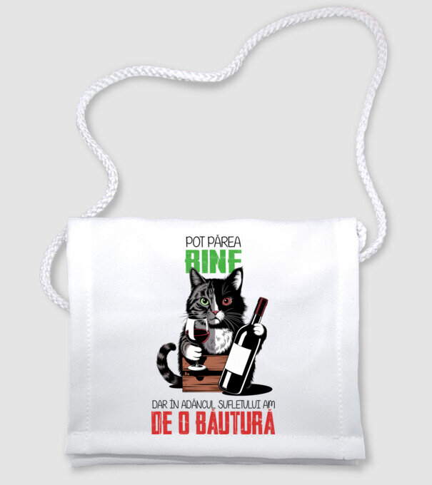 sunt bun pentru o băutură Alb model alb pe tricou