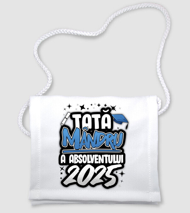 Tată MÂNDRU a absolventului model alb pe tricou