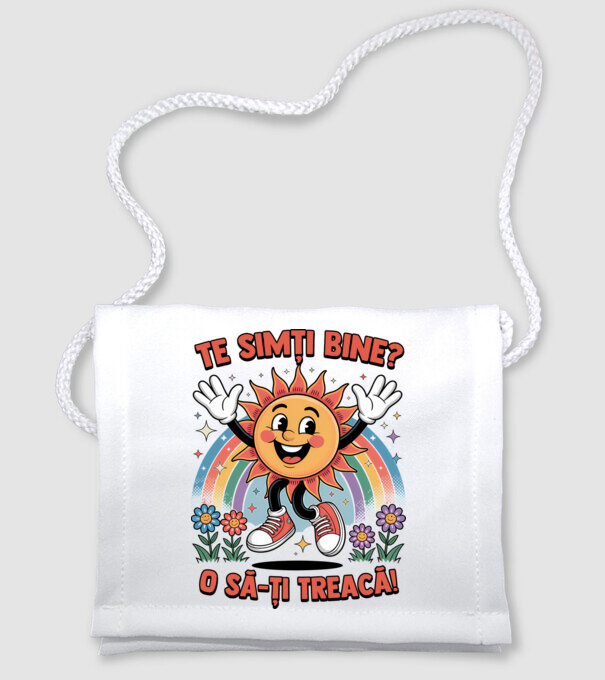 Te simți bine? model alb pe tricou