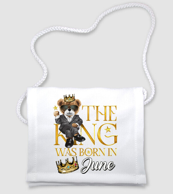 The king was born int JUNE model alb pe tricou