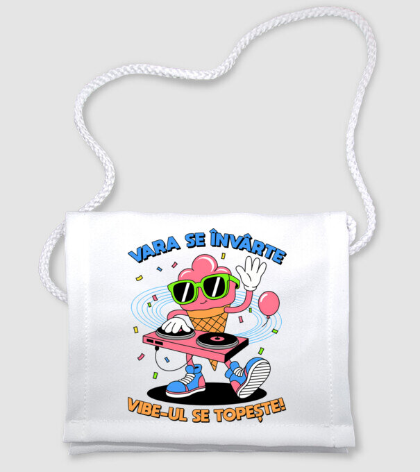 Vara se învârte model alb pe tricou