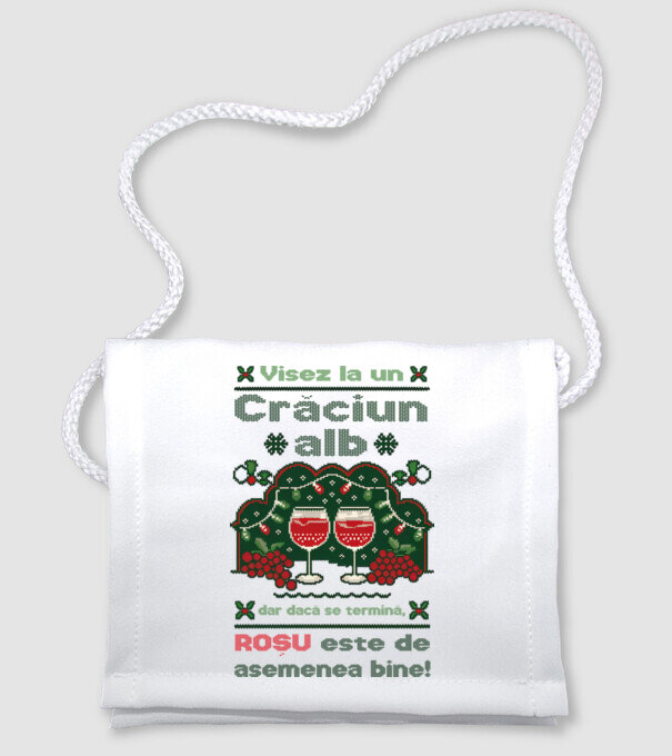 Visez la un Crăciun alb dar dacă se termină, Roșu este de asemenea bine! alb model alb pe tricou