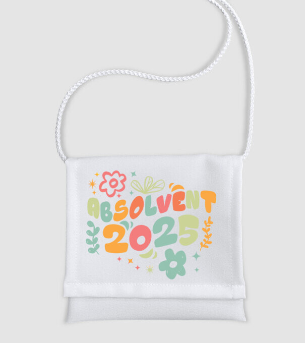 Absolventa 2025 model alb pe tricou