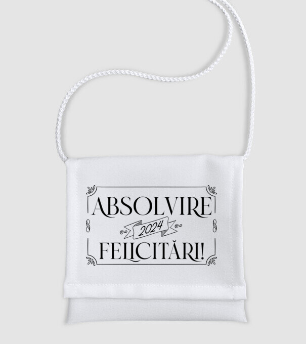 Absolvire 2024 model alb pe tricou