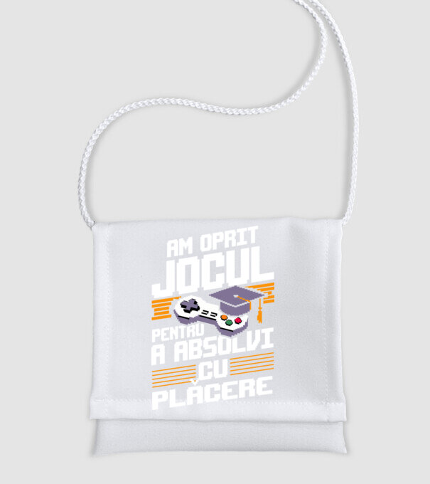 Am oprit jocul absolvent negru model alb pe tricou