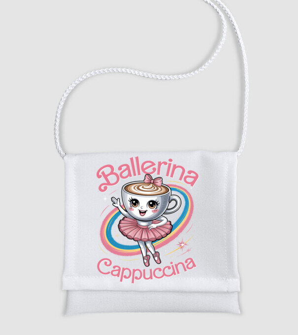 Ballerina Cappuccina model alb pe tricou