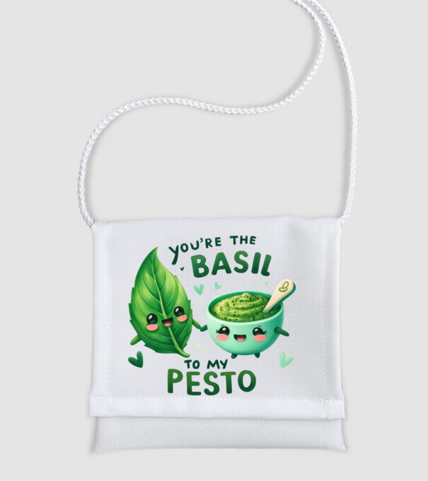 Basil to my Pesto model alb pe tricou
