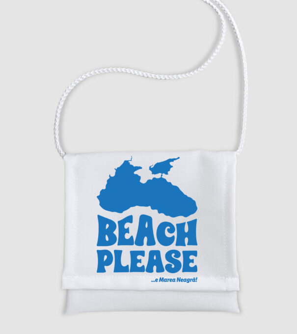Beach please, e Marea Neagră! model alb pe tricou
