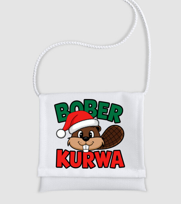 Bober kurwa xmas model alb pe tricou
