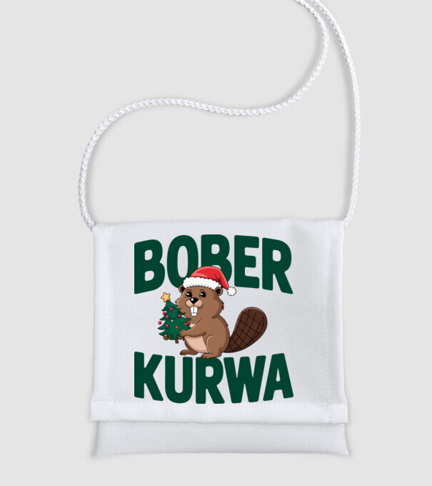Bober kurwa xmas model alb pe tricou