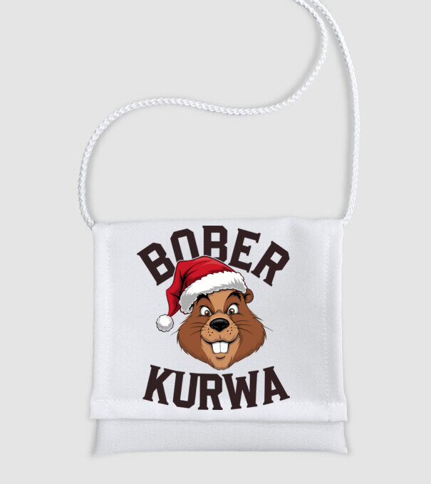 Bober kurwa xmas model alb pe tricou