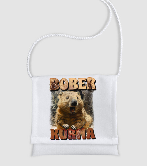 BOBER wombat model alb pe tricou