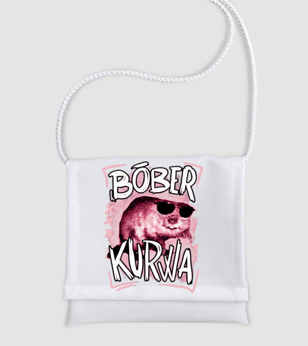 Bóber wtf model alb pe tricou