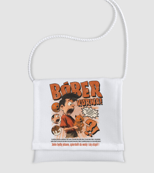 Bobr Kurwa comic model alb pe tricou