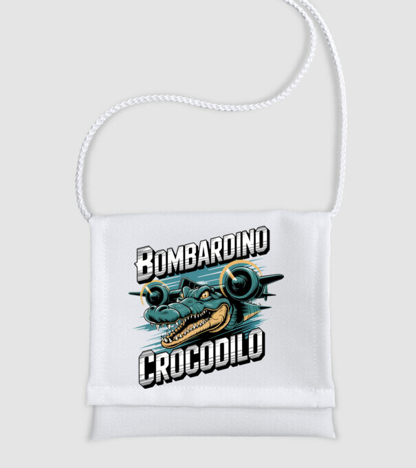 Bombardino Crocodilo 2 model alb pe tricou