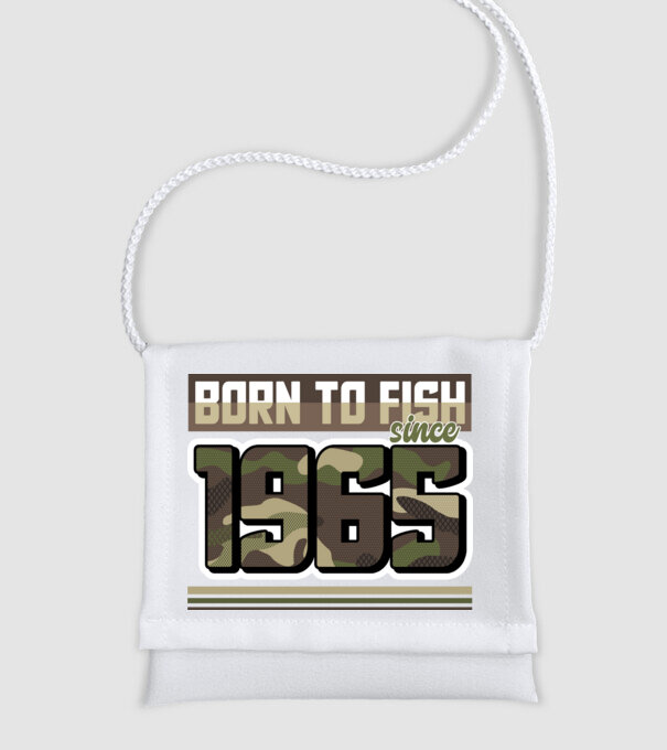 Born to fish since 1965 model alb pe tricou
