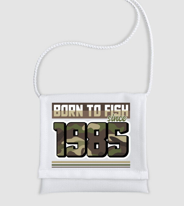 Born to fish since 1985 model alb pe tricou