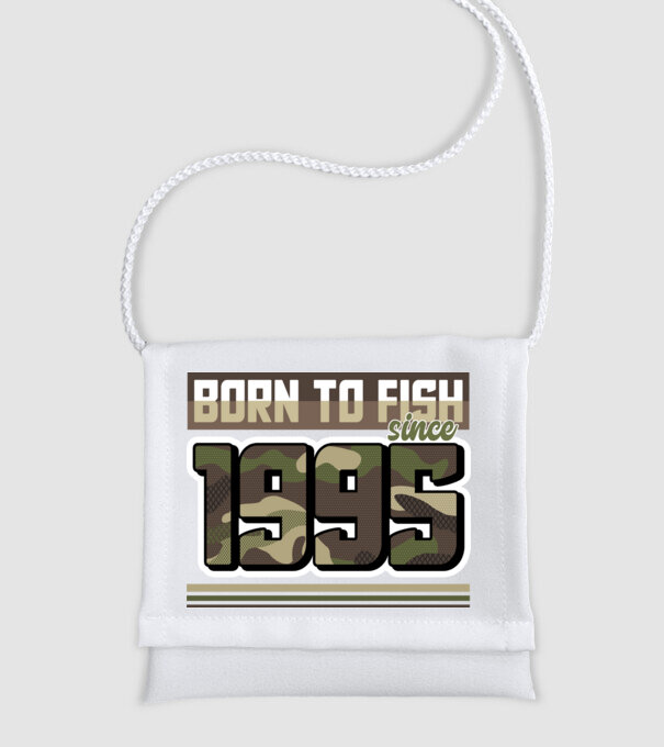 Born to fish since 1995 model alb pe tricou