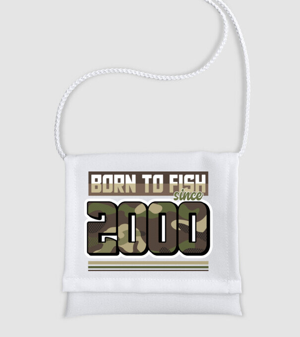 Born to fish since 2000 model alb pe tricou