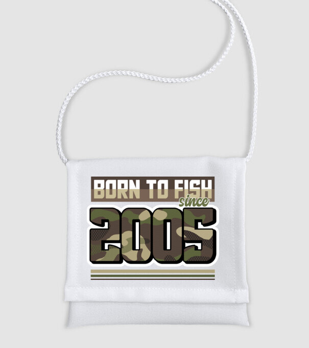 Born to fish since 2005 model alb pe tricou