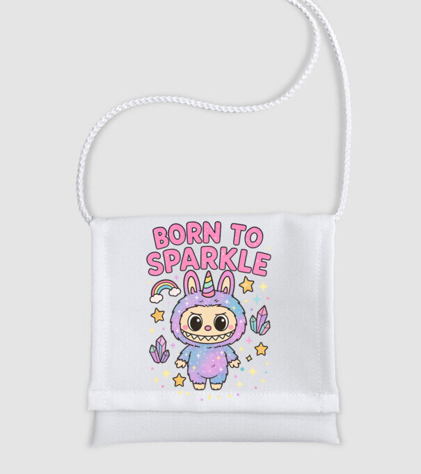 Born to sparkle model alb pe tricou