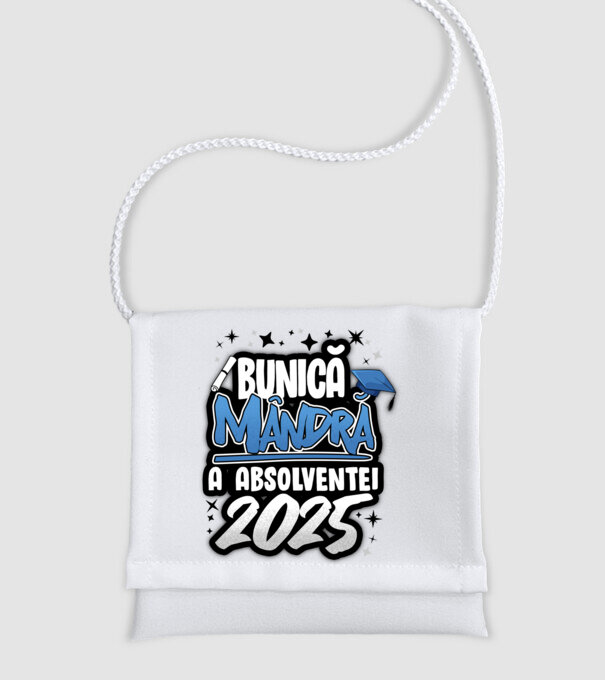 Bunică MÂNDRĂ a absolventei model alb pe tricou