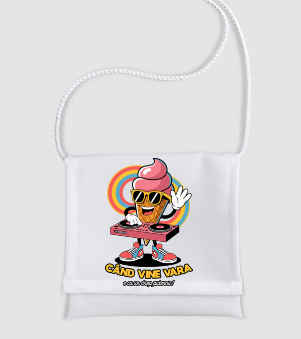 Când vine vara, e ca un drop puternic! model alb pe tricou