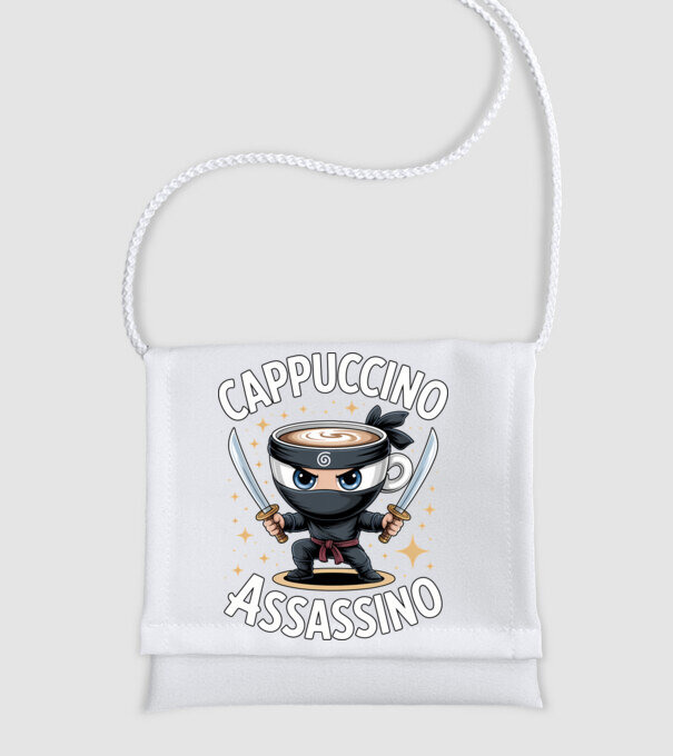 Cappuccino Assassino model alb pe tricou