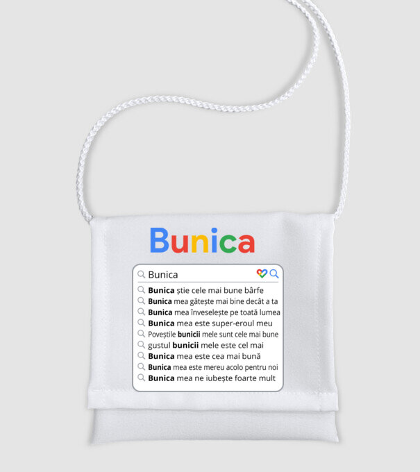 căutare Google Bunica model alb pe tricou