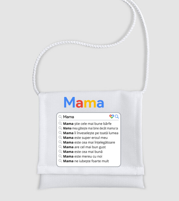 căutare Google Mama model alb pe tricou