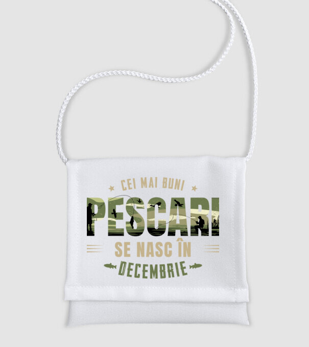 Cei mai buni pescari se nasc în decembrie model alb pe tricou