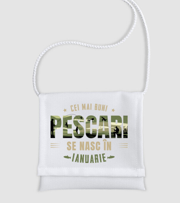 Cei mai buni pescari se nasc în ianuarie model alb pe tricou