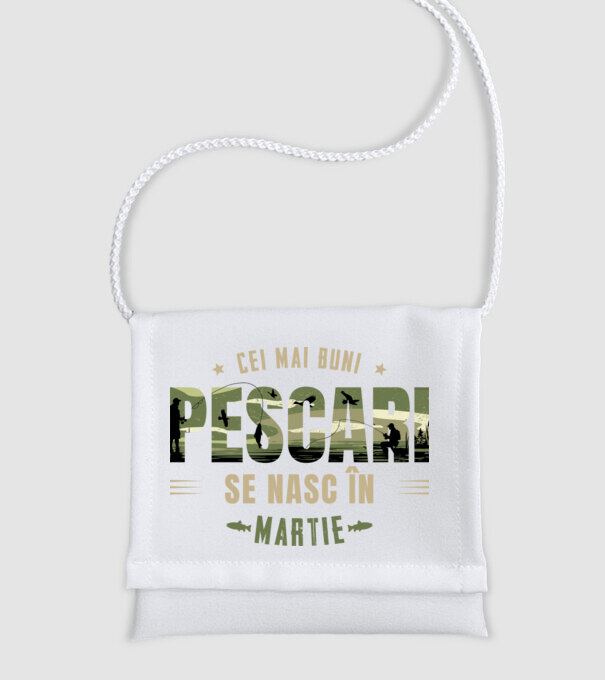 Cei mai buni pescari se nasc în martie model alb pe tricou