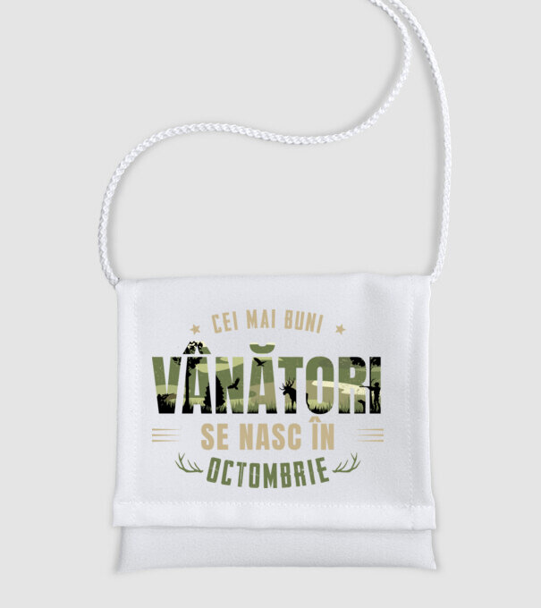 Cei mai buni vânători se nasc în octombrie model alb pe tricou