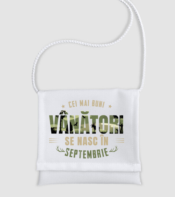 Cei mai buni vânători se nasc în septembrie model alb pe tricou