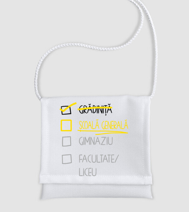 Cheklist educație - grădiniță alb model alb pe tricou